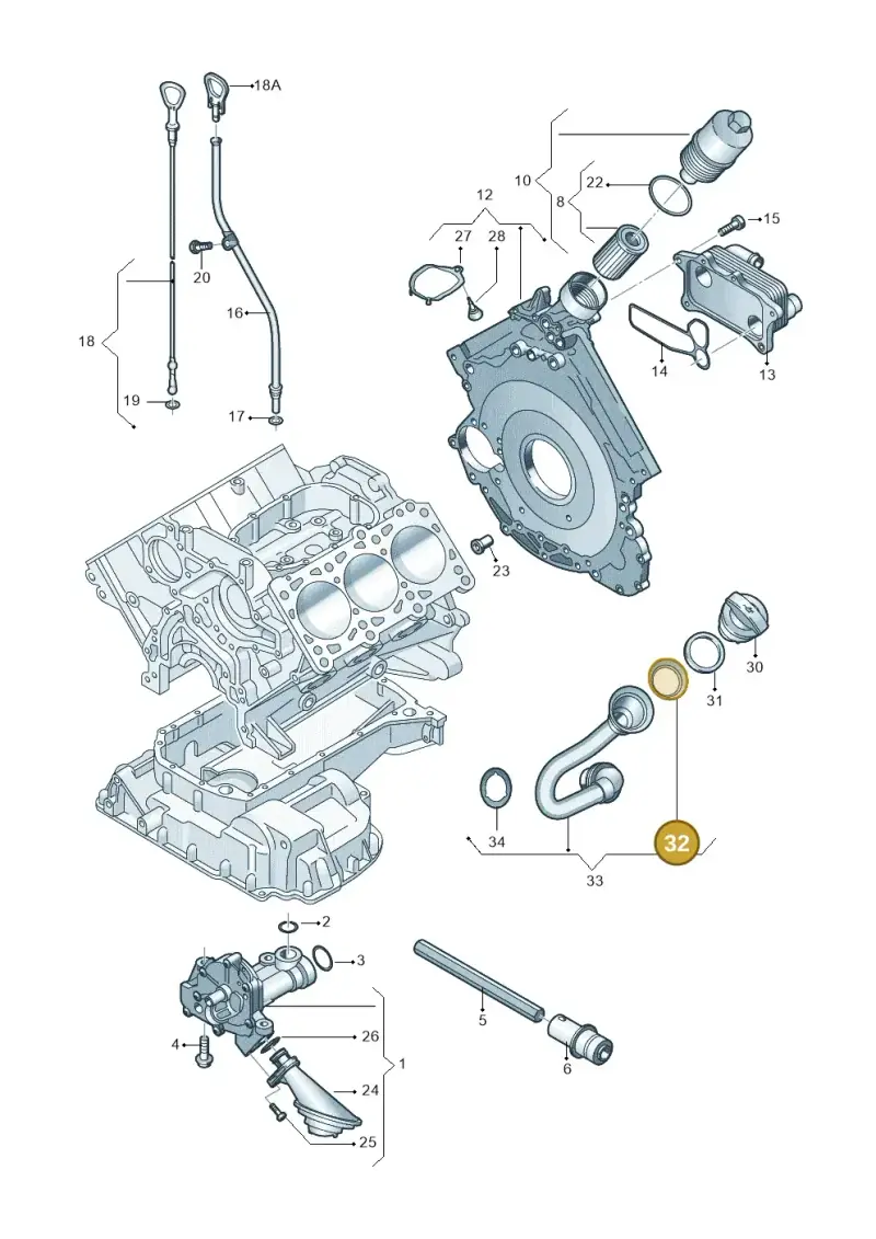 057133287C — Audi Q7 qu. 3.0 TDI (2015-2019) diagram 859115050, position 32