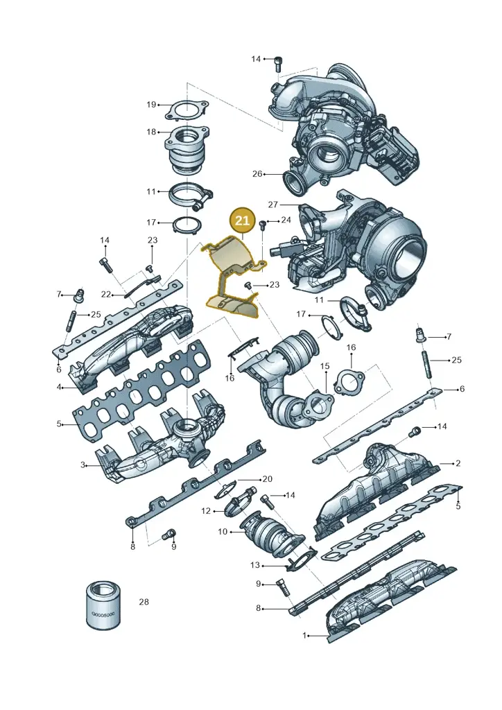 057253220E — Audi Q8 Quattro 3,0 (2018-) diagram 819253100, position 21