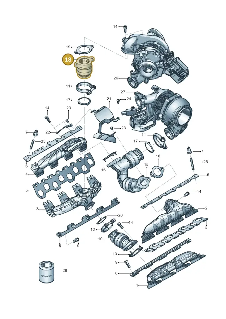 057253487K — Audi Q8 Quattro 3,0 (2018-) diagram 819253100, position 18