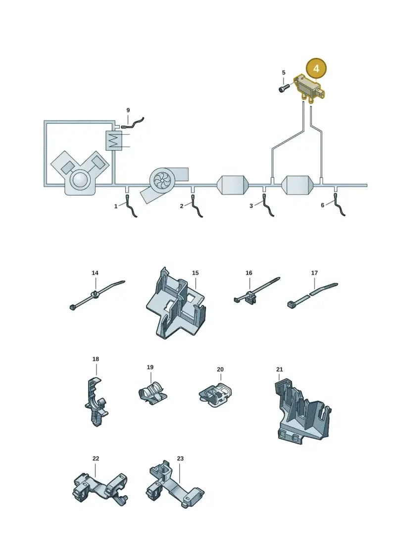 057906051F — Audi A6 2.0 (2018-) diagram 435906003, position 4