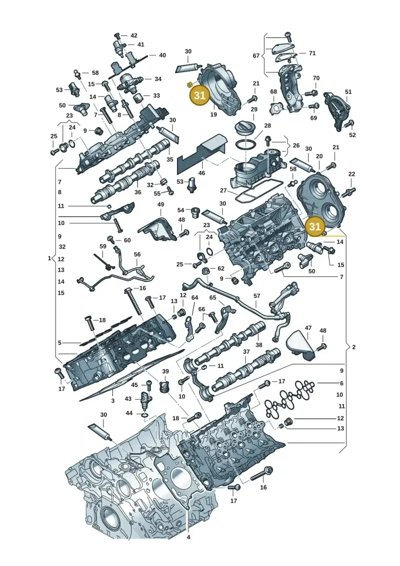058103139 — Audi A5 Limo 2.0 (2024-) diagram 849103331, position 31