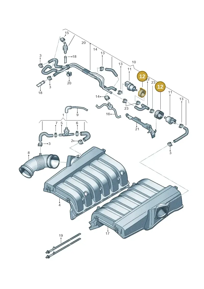 058133459F — Audi A8L qu. 3.0 TDI (2013-2018) diagram 771133600, position 12