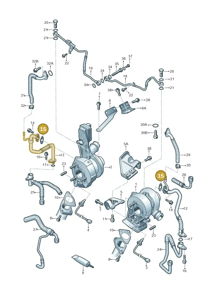 058145757C — Audi Q7 qu. 3.0 TDI (2009-2015) diagram 675145035, position 15