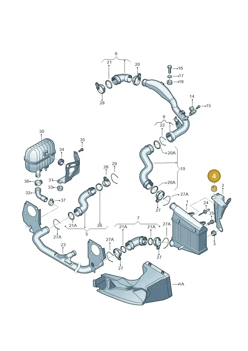 058145824A — Audi A4/S4 Cabrio./qu. 07> (2006-) diagram 195145820, position 4