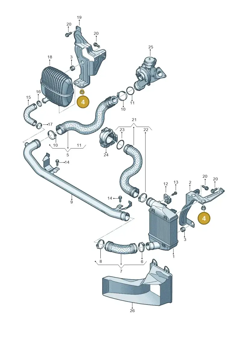 058145824A — Audi A6/S6/Avant/qu.   05> (2004-) diagram 448145350, position 4