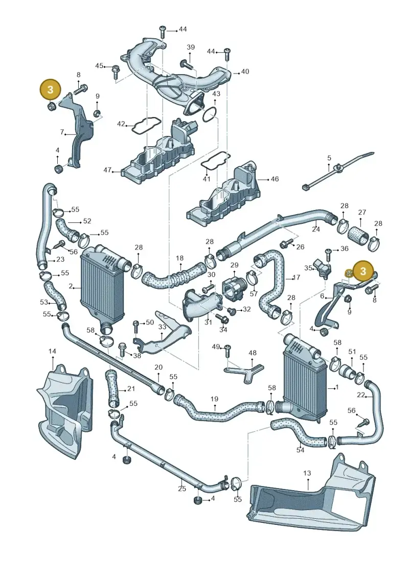 058145824A — Audi A6 2.7 TDI (2008-2011) diagram 448145450, position 3