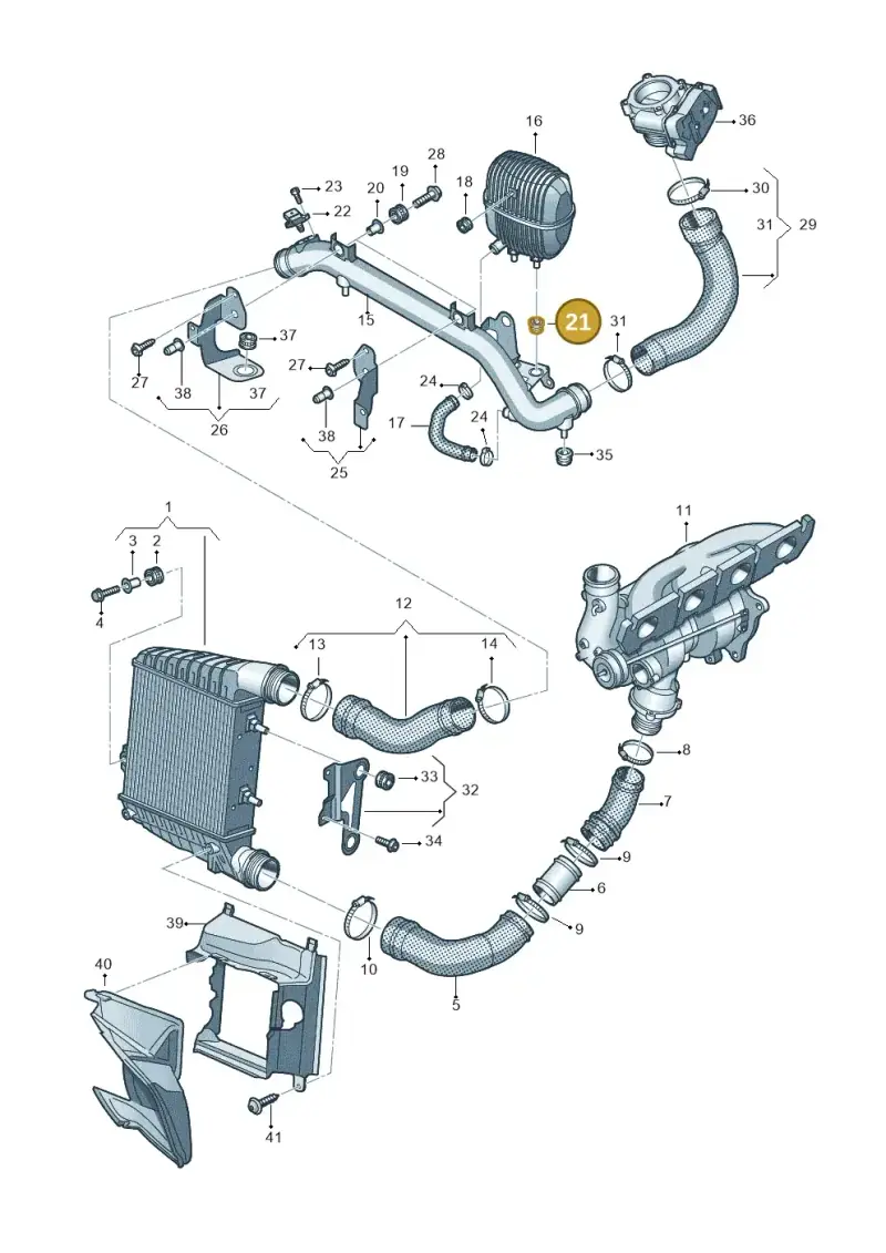 058145824A — Audi A8L qu. 3.0 TDI (2013-2018) diagram 696145420, position 21