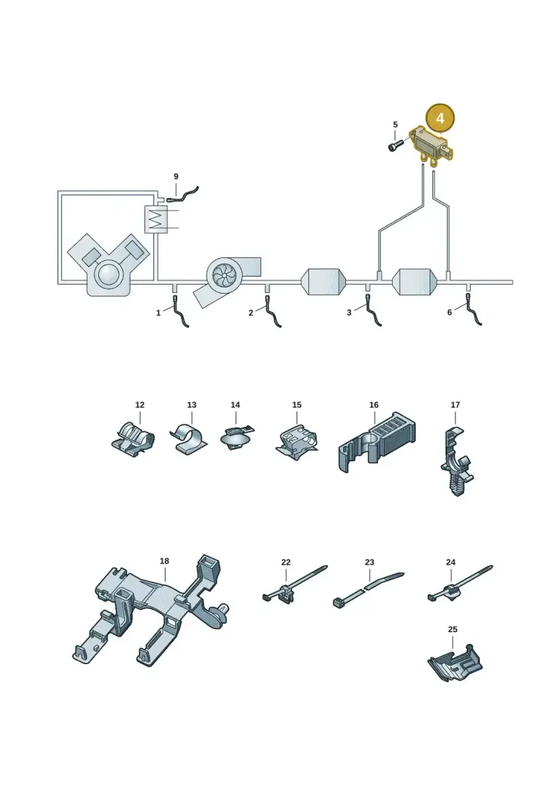 058906051J — Audi A7 Sportback (2018-) diagram 435906002, position 4