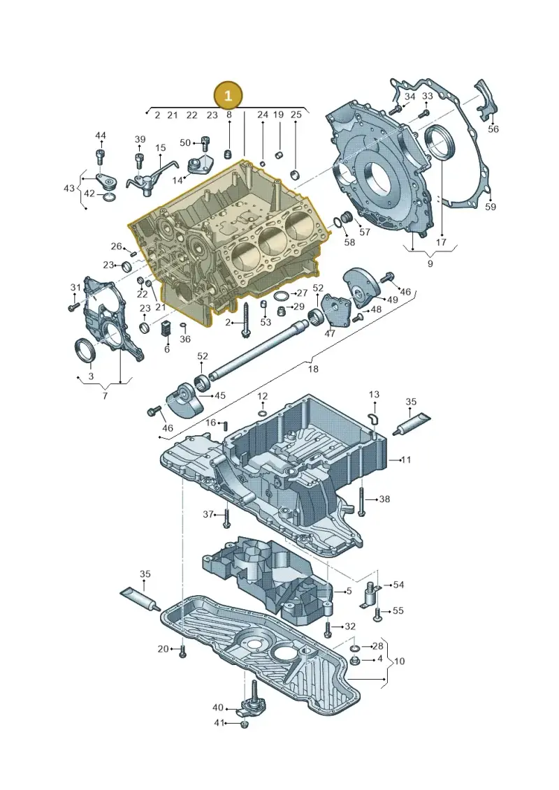 059103011DN — Audi Q7 qu. 3.0 TDI (2009-2015) diagram 620103330, position 1