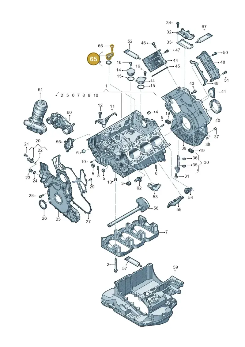 059103037 — Audi Q8 (2018-2025) diagram 429103500, position 65