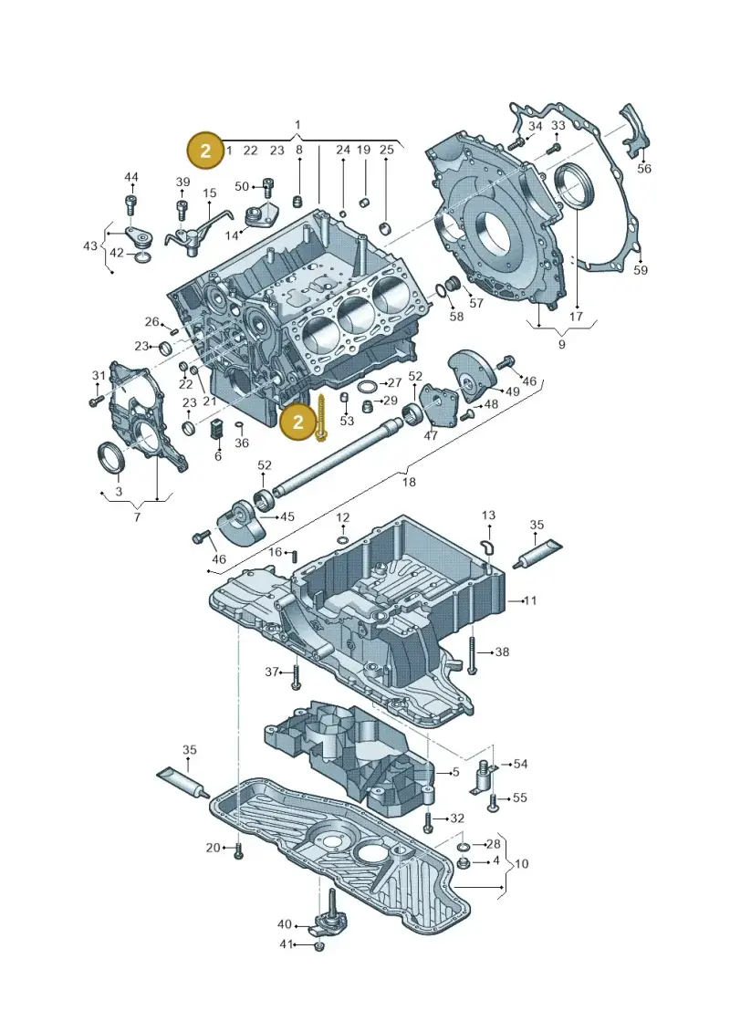 059103039H — Audi Q7 qu. 3.0 TDI (2009-2015) diagram 620103330, position 2