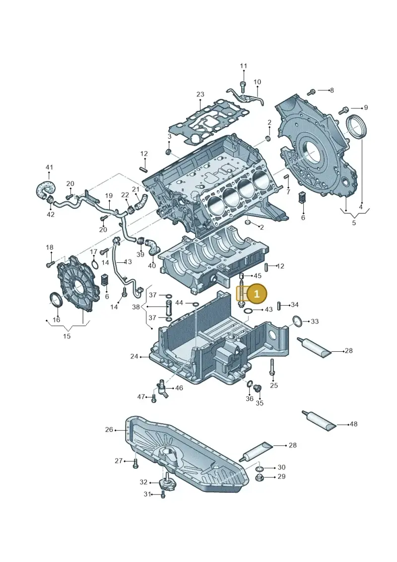 059103039H — Audi A8L qu. 3.0 TDI (2013-2018) diagram 675103800, position 1