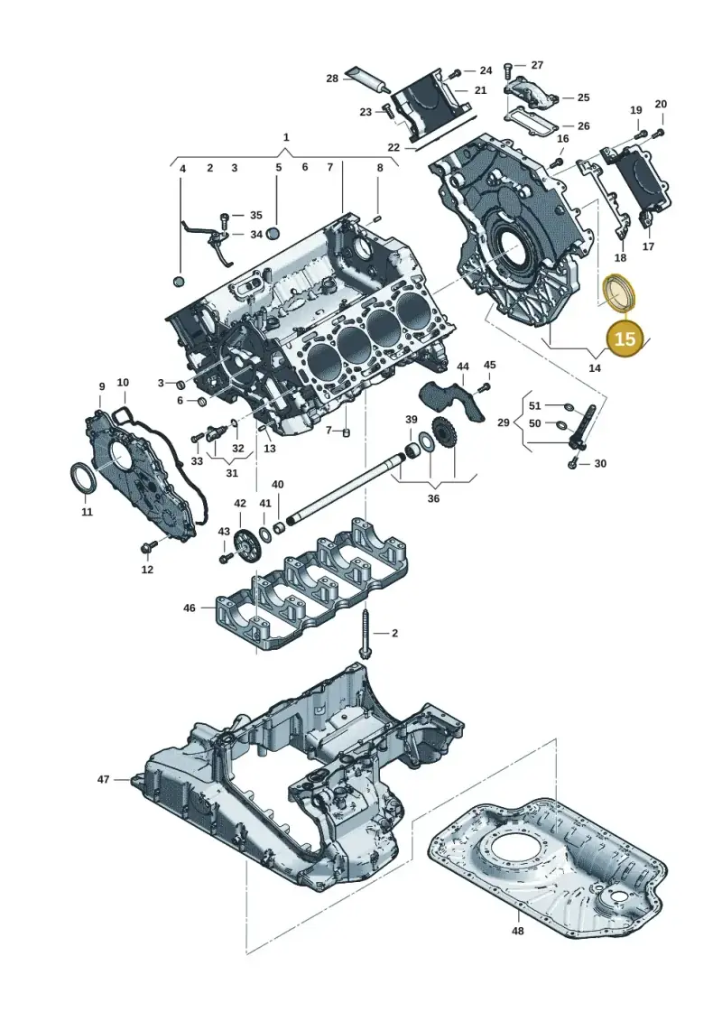 059103051K — Audi Q8 Quattro 3,0 (2018-) diagram 429103059, position 15