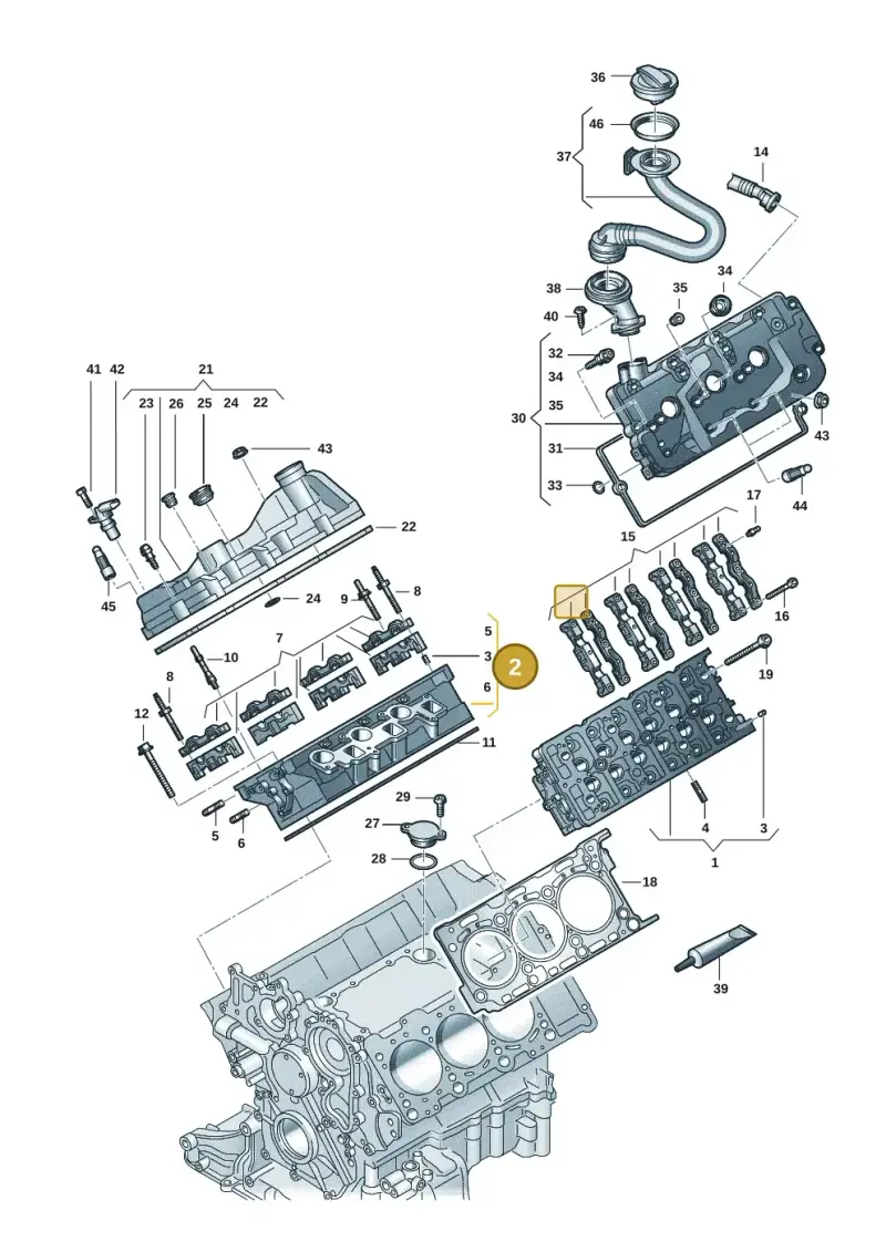 059103064NP — Volkswagen Touareg (2017-2025) diagram 439103062, position 2