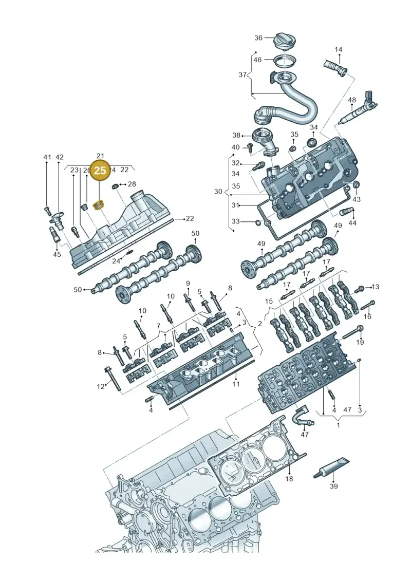 059103085L — Audi Q8 Quattro 3,0 (2018-) diagram 429103580, position 25