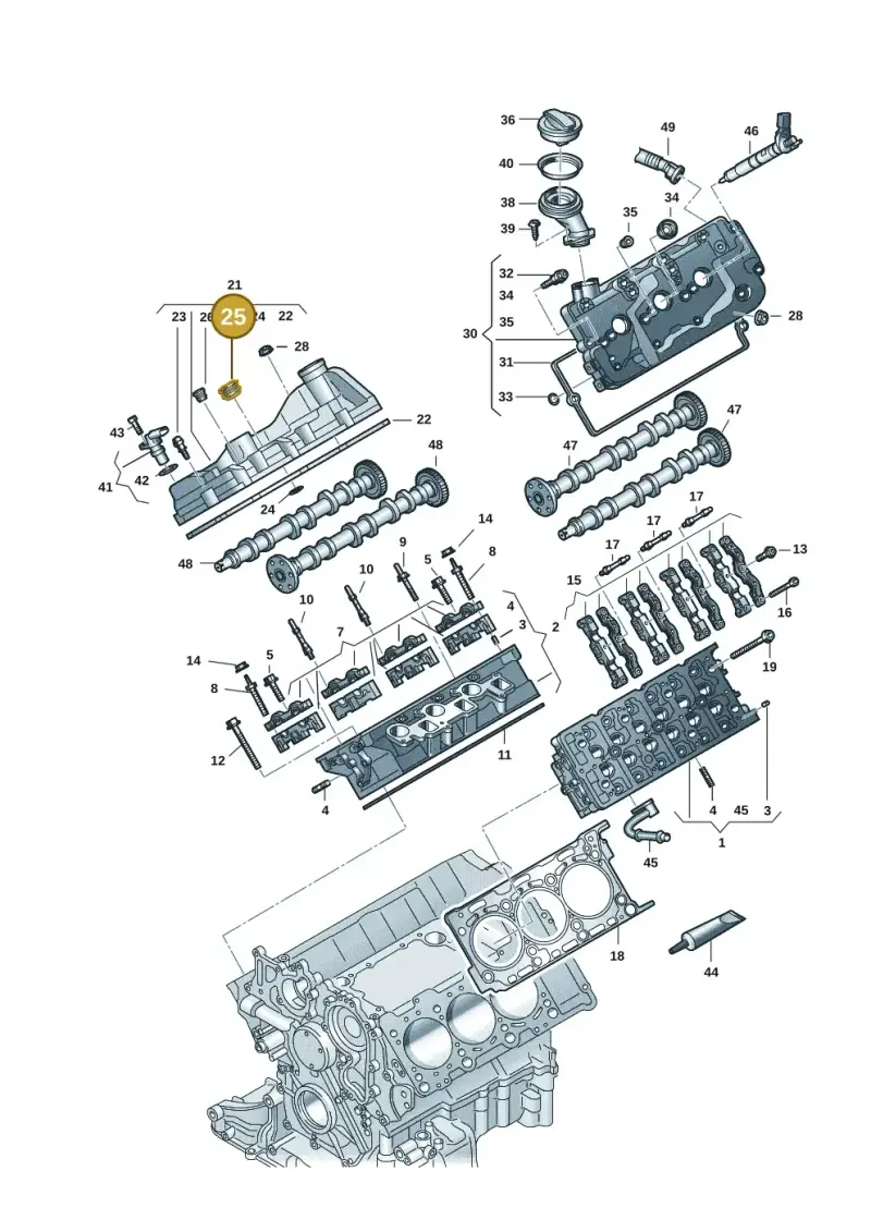 059103085L — Audi A6 2.0 (2018-) diagram 897103059, position 25