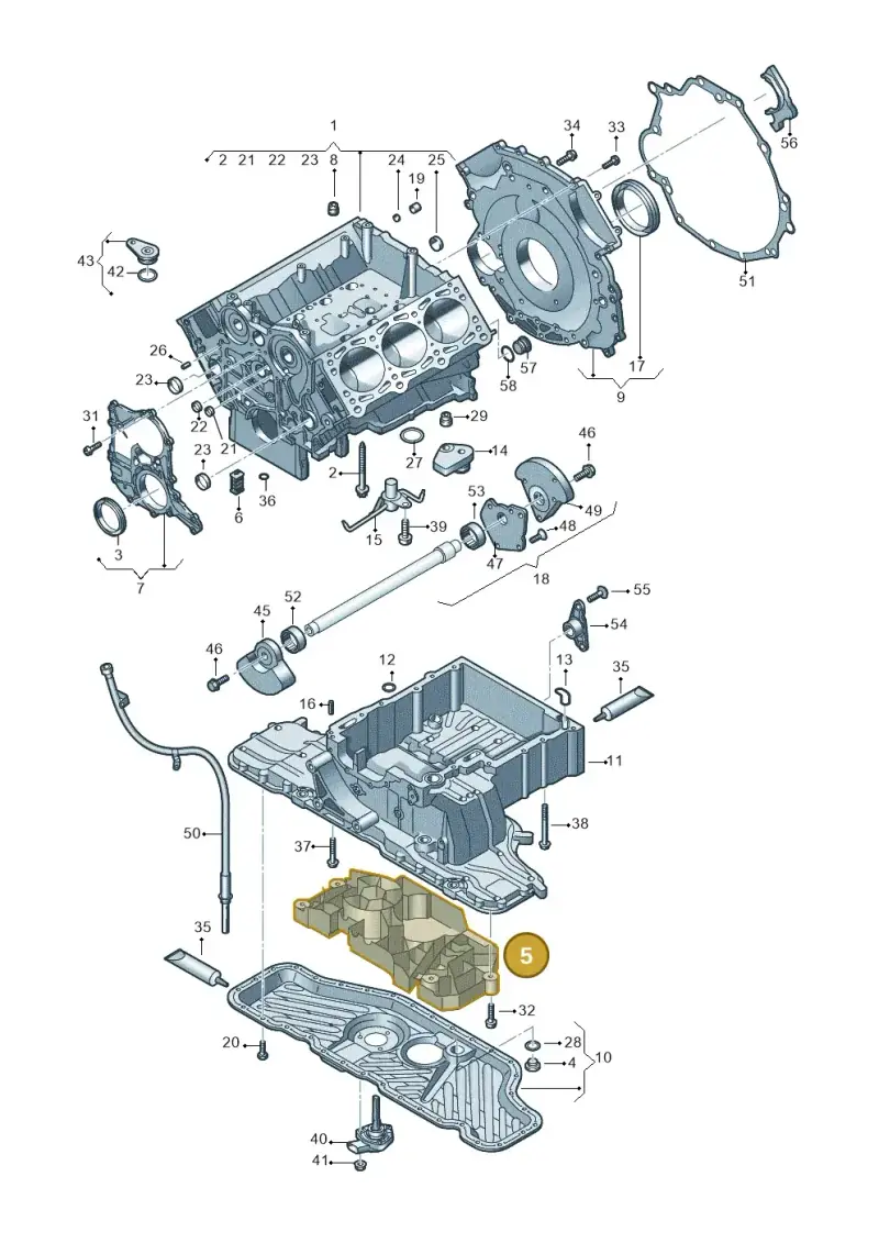 059103138R — Audi A8/S8/qu. lang    08> (2007-) diagram 448103300, position 5