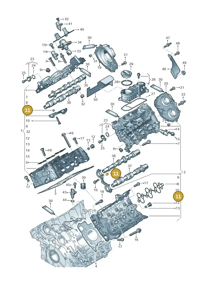 059103139B — Audi Q8 Quattro 3,0 (2018-) diagram 429103033, position 11