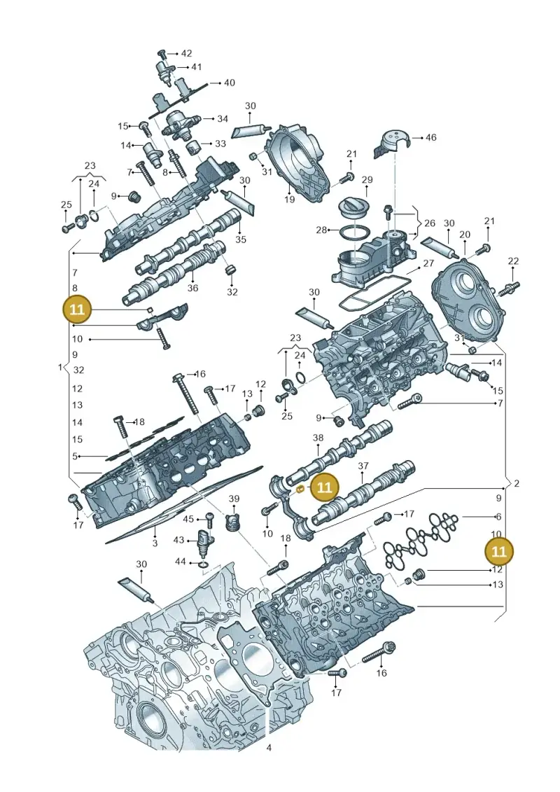 059103139B — Audi A6 2.0 (2018-) diagram 847103330, position 11