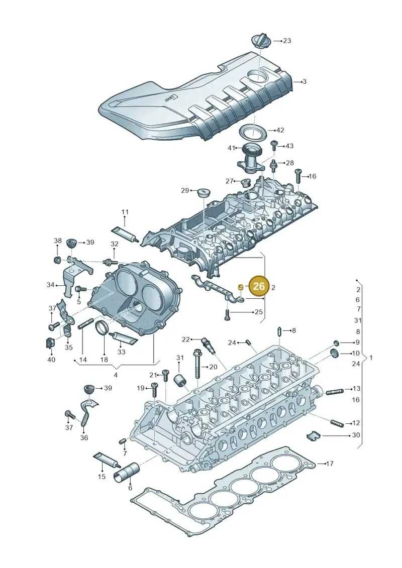 059103139B — Audi RSQ3 Sportback (2019-2024) diagram 898103300, position 26