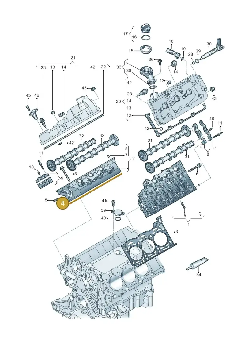 059103148AK — Audi A5 Cabrio 2.0 (2016-2018) diagram 848103058, position 4