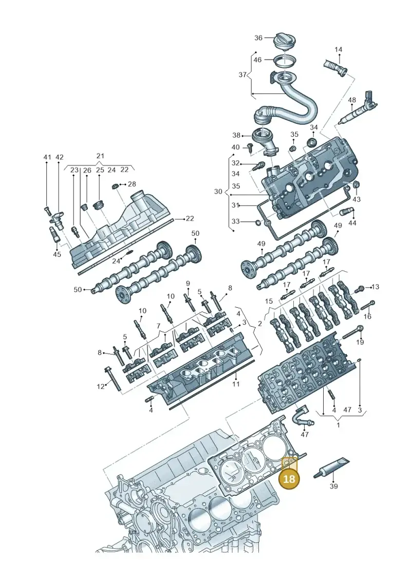 059103149AJ — Audi Q8 Quattro 3,0 (2018-) diagram 429103580, position 18
