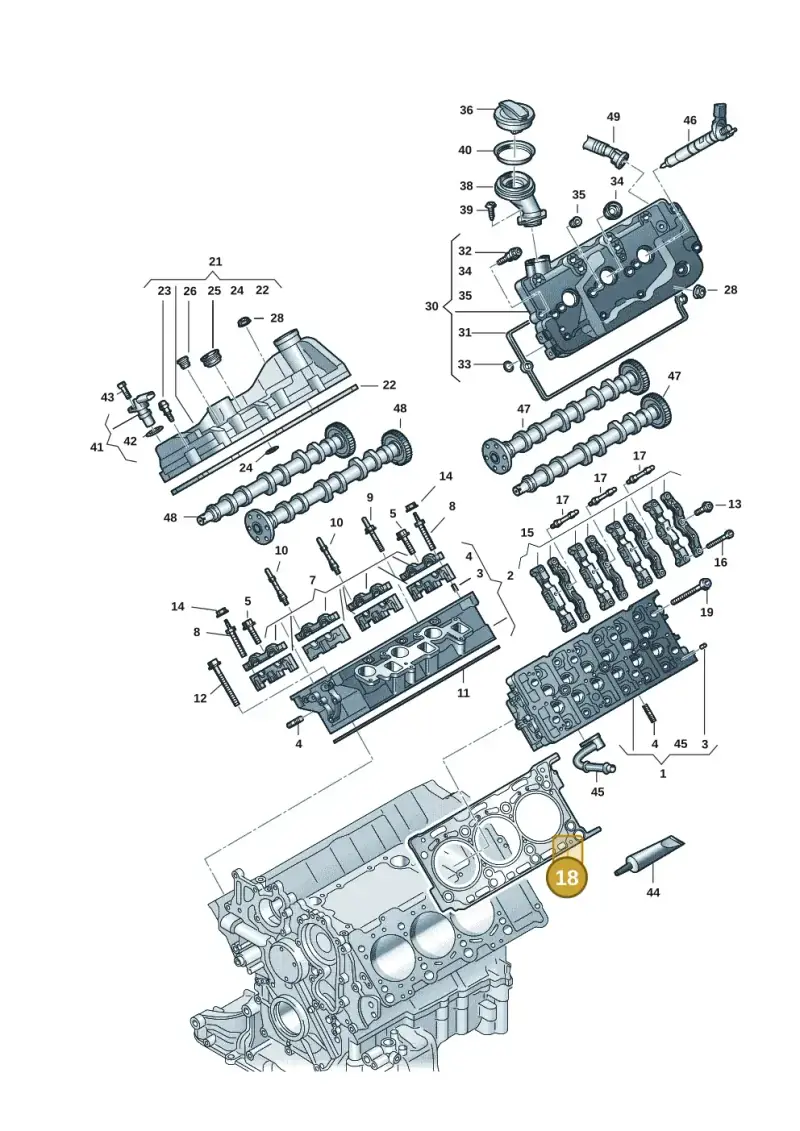 059103149AJ — Audi A6 2.0 (2018-) diagram 897103059, position 18