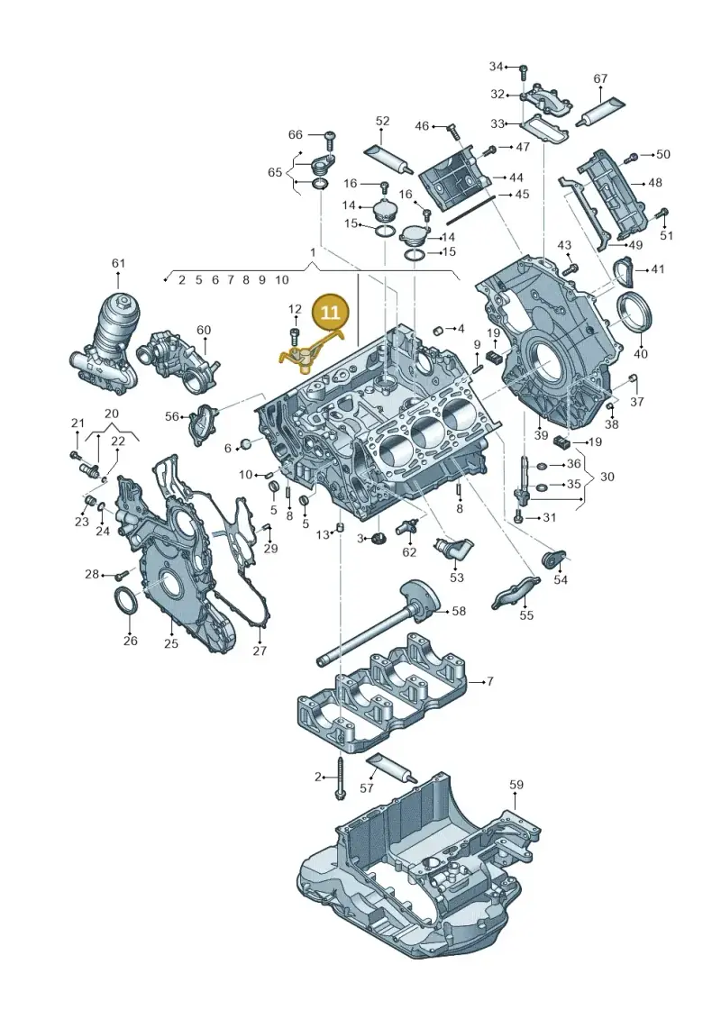 059103158R — Audi Q8 Quattro 3,0 (2018-) diagram 429103500, position 11