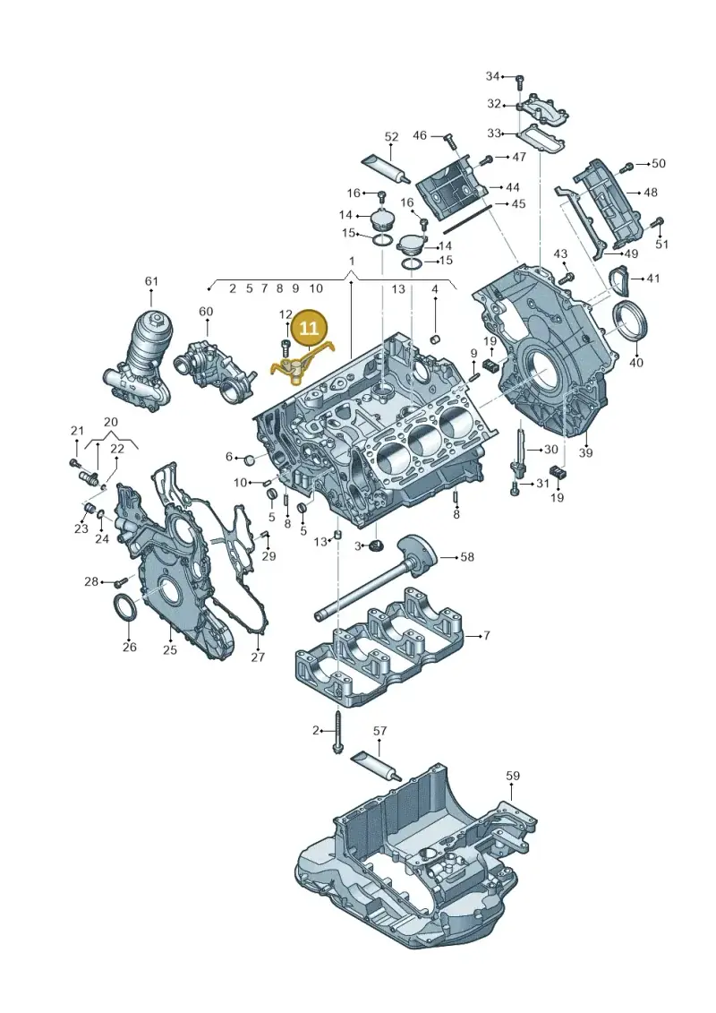 059103158R — Audi A6 2.0 (2018-) diagram 897103054, position 11