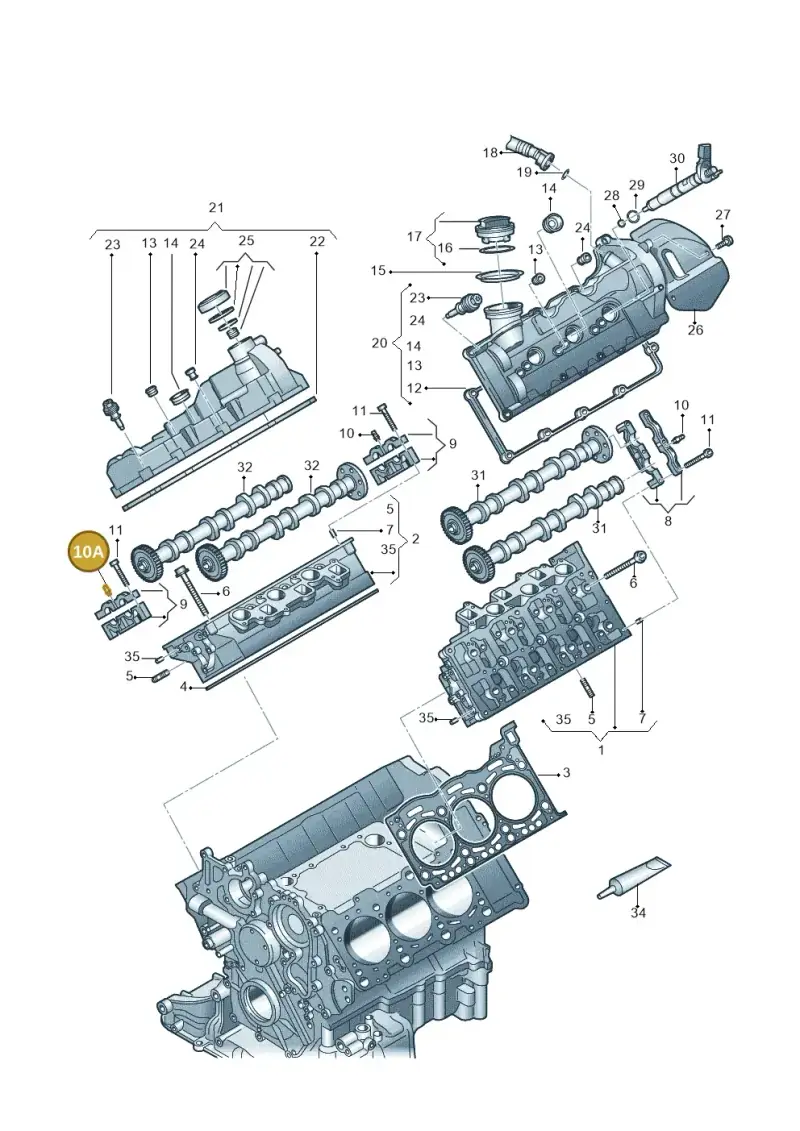 059103164E — Audi A7 Sportback (2014-2018) diagram 675103550, position 10A