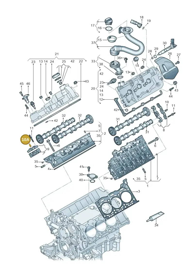 059103164E — Audi A5 Sportback (2016-2020) diagram 859103550, position 10A