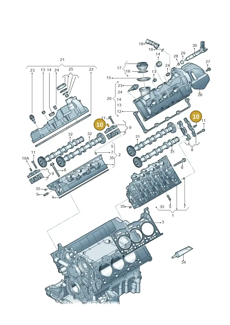 059103164F — Audi A7 Sportback (2014-2018) diagram 675103550, position 10