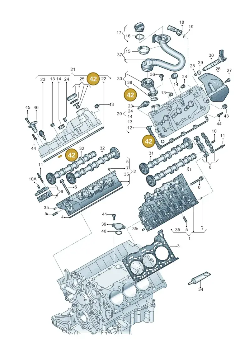 059103196A — Audi A5 Sportback (2016-2020) diagram 859103550, position 42