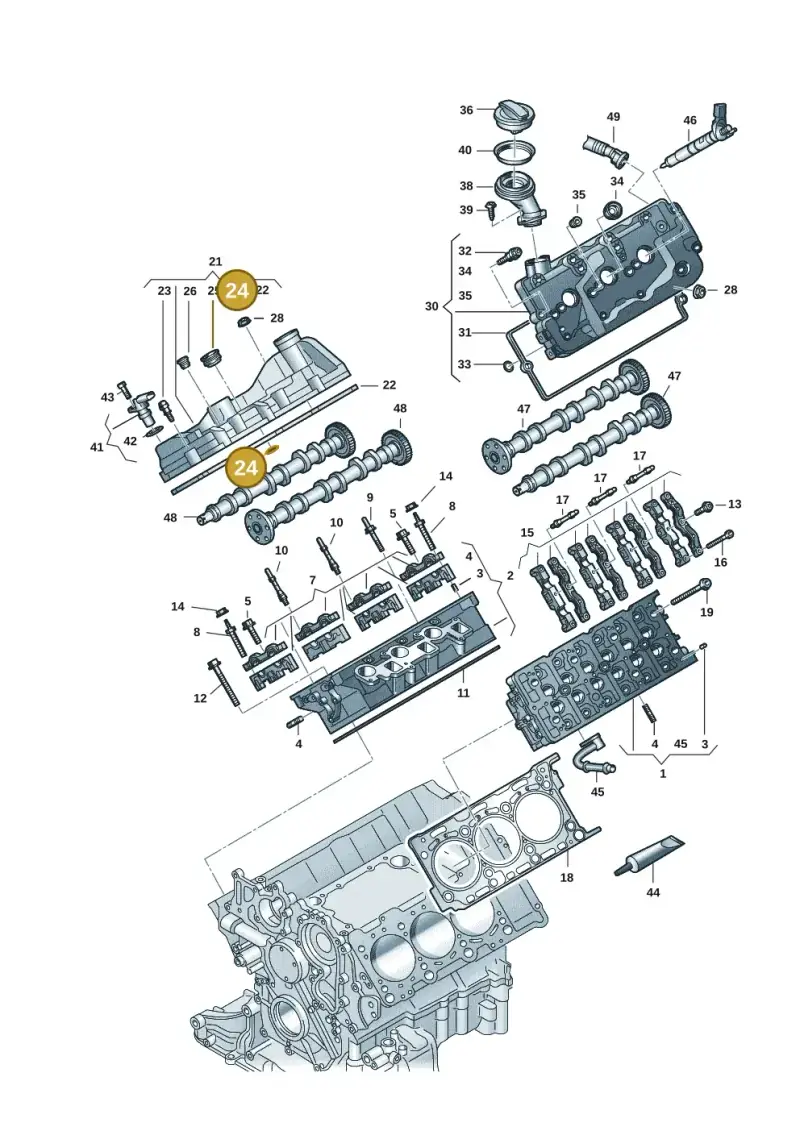 059103196C — Audi A6 2.0 (2018-) diagram 897103059, position 24