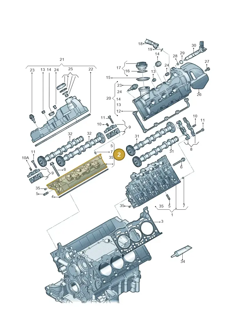 059103264 — Audi A7 Sportback (2014-2018) diagram 675103550, position 2