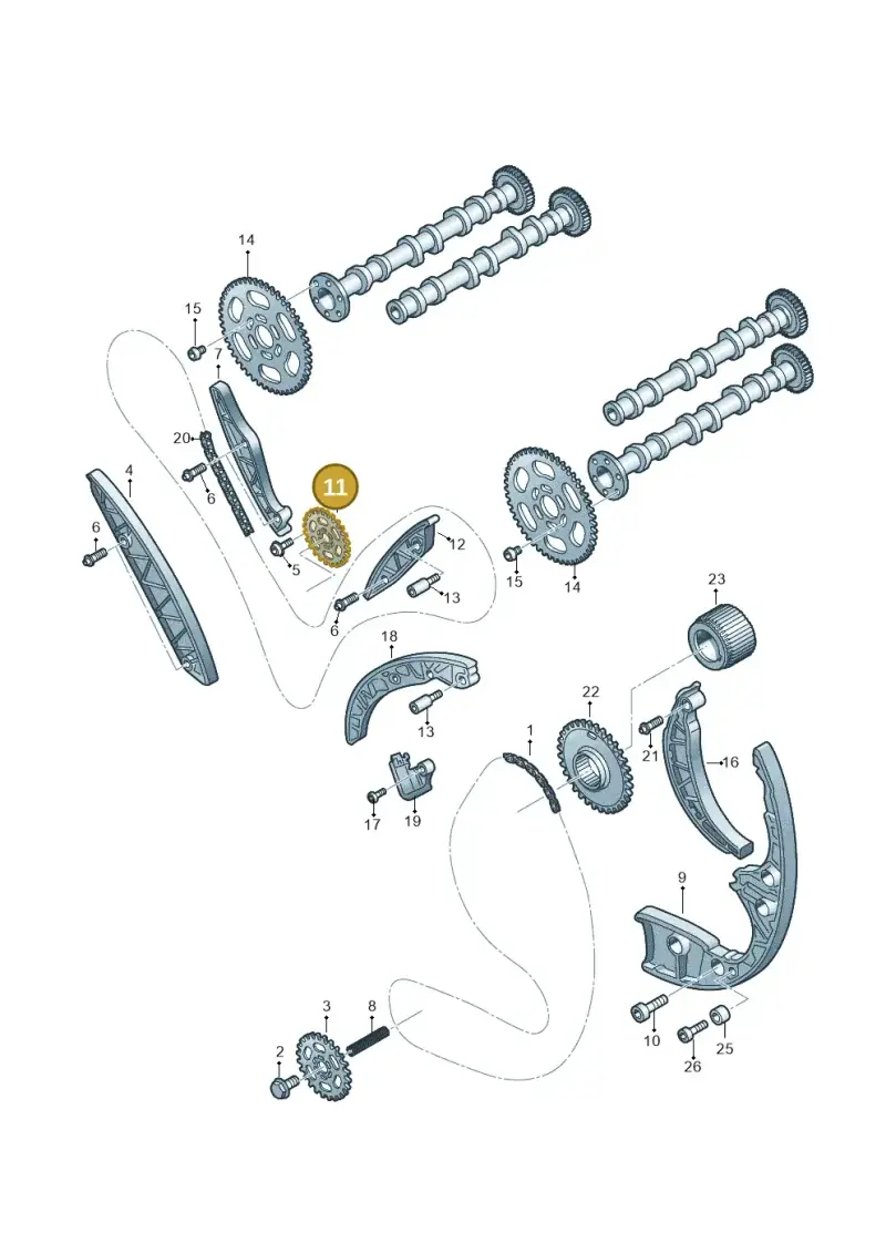 059103333F — Audi A7 Sportback (2014-2018) diagram 675109550, position 11