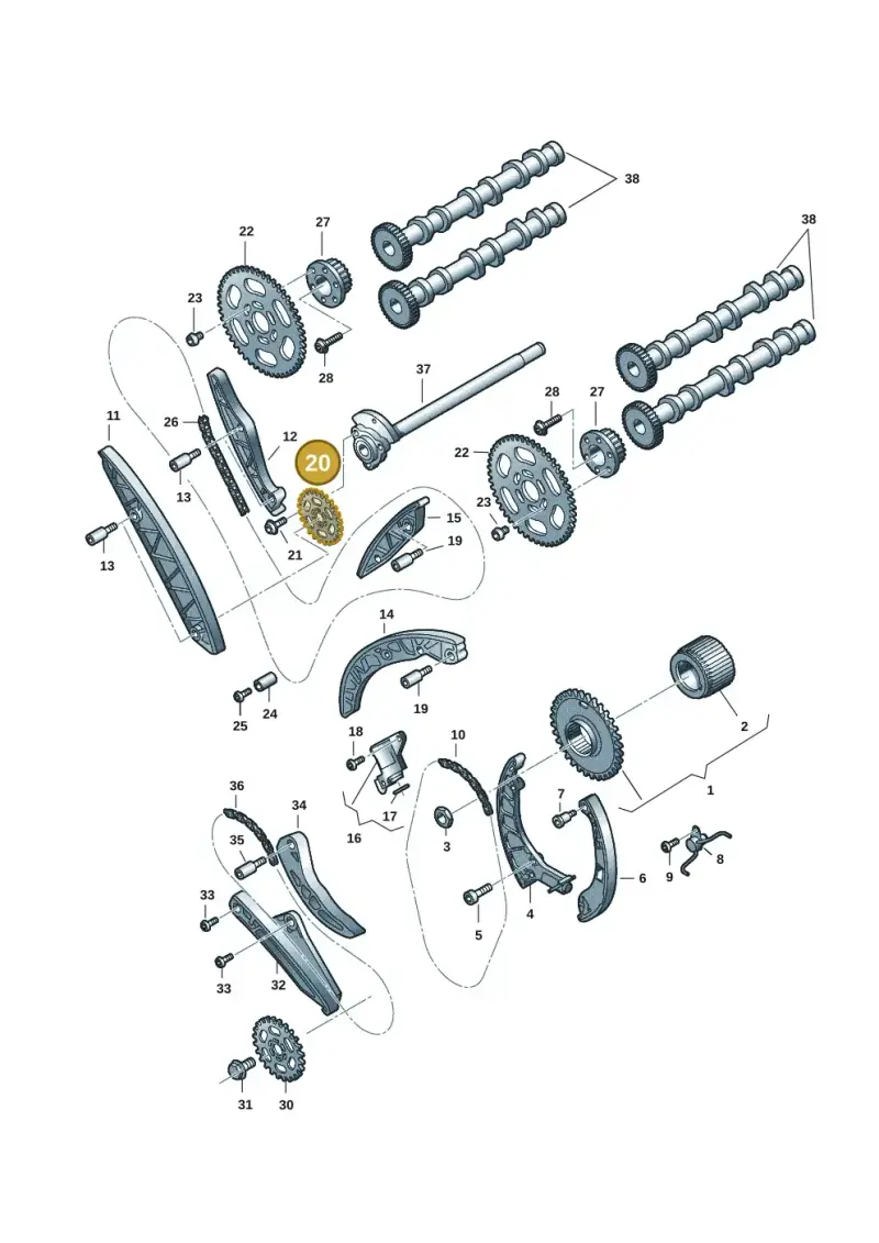 059103333F — Audi Q8 Quattro 3,0 (2018-) diagram 897109057, position 20