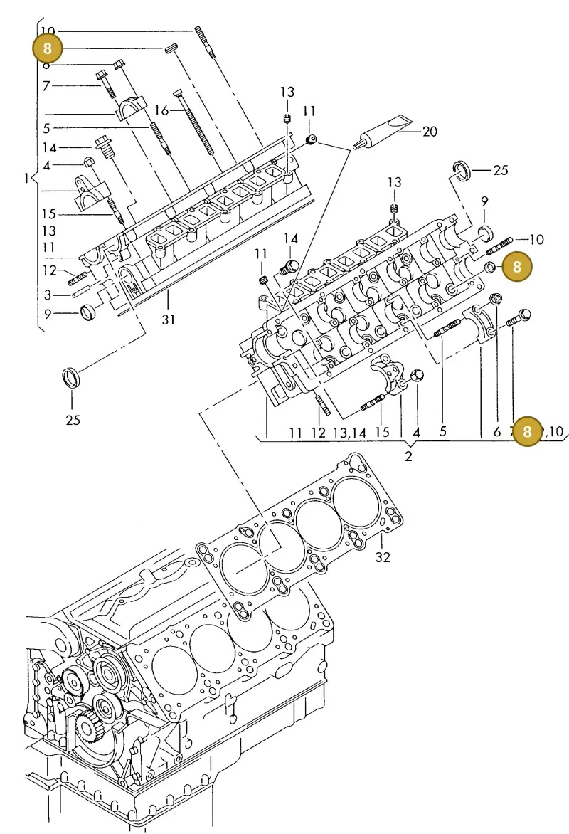 059103377 — Audi A8 quattro (1999-2002) diagram 255103670, position 8