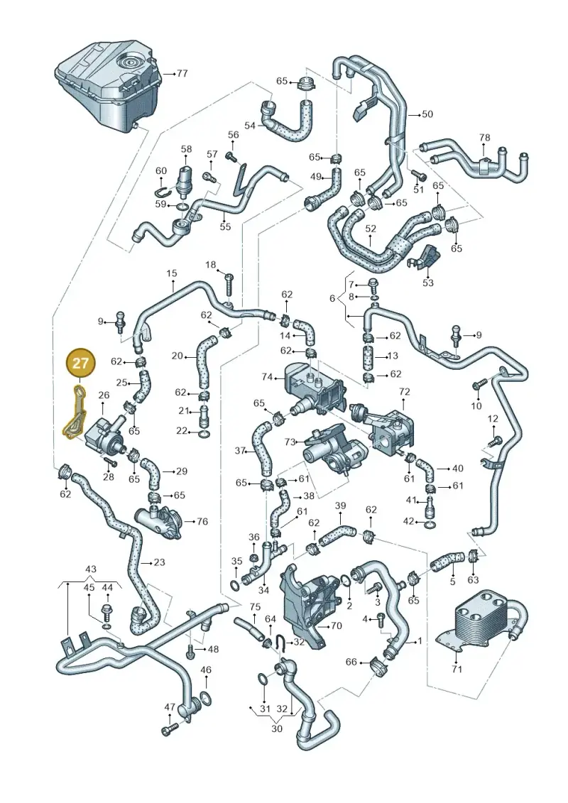 059103392AC — Audi Q7 qu. 3.0 TDI (2009-2015) diagram 493121230, position 27
