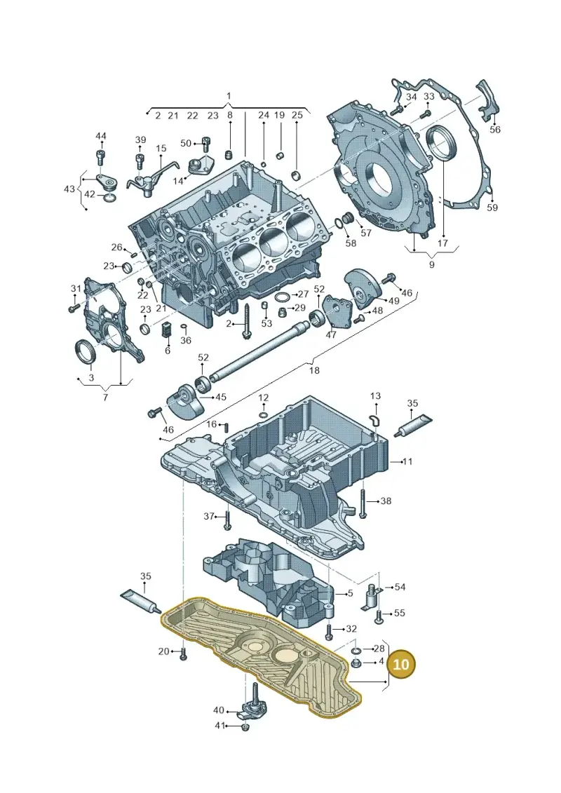 059103602D — Audi A6 2.7 TDI (2008-2011) diagram 620103330, position 10