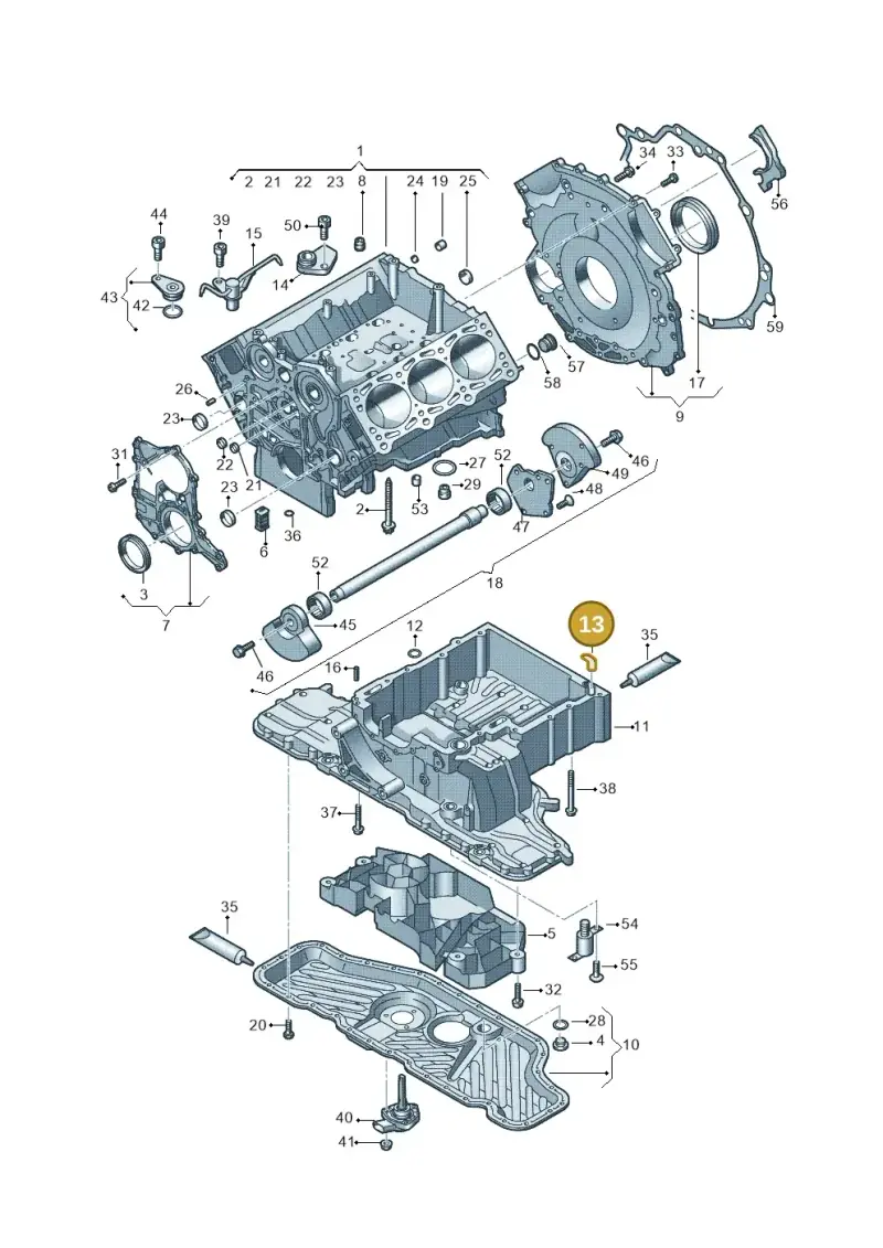 059103609L — Audi Q7 qu. 3.0 TDI (2009-2015) diagram 620103330, position 13