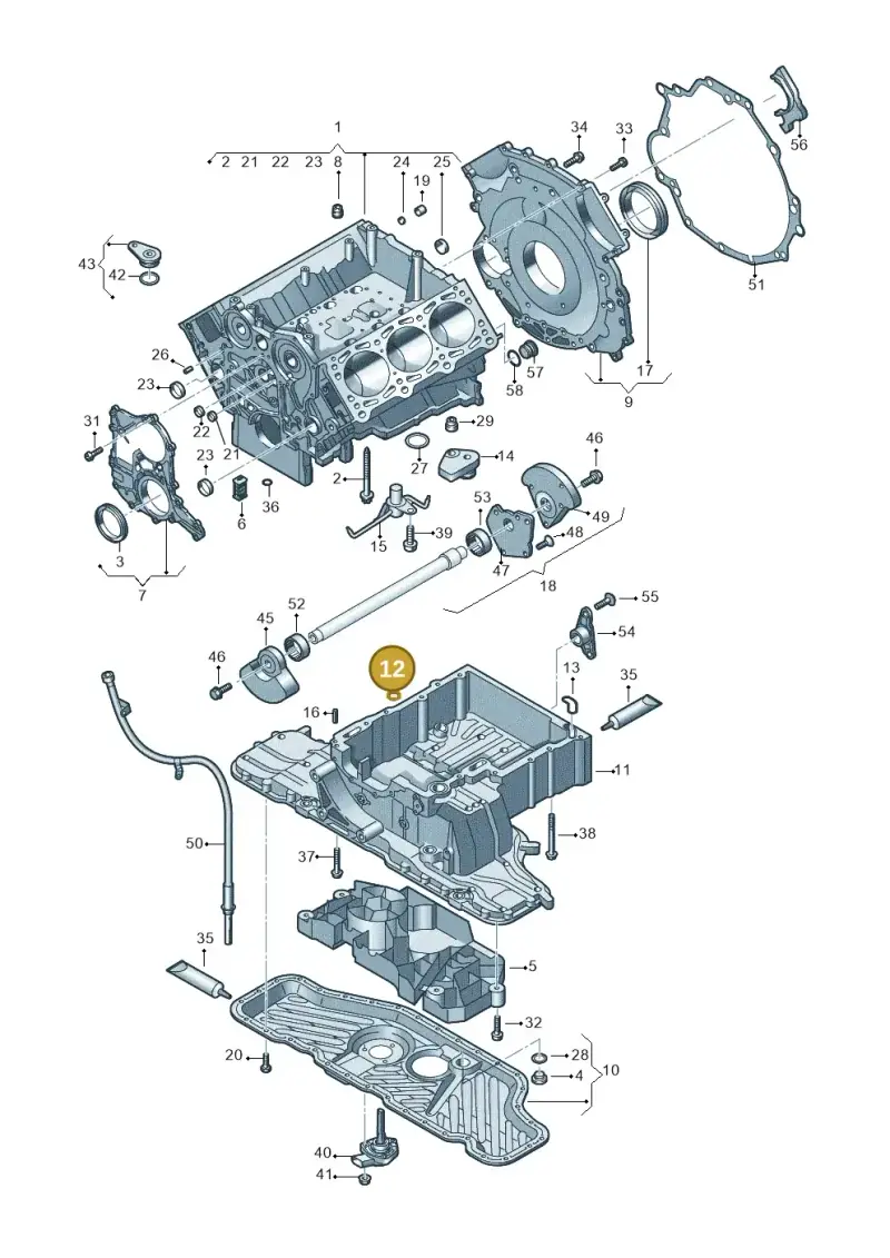 059103609M — Audi Q7 qu. 3.0 TDI (2009-2015) diagram 448103300, position 12
