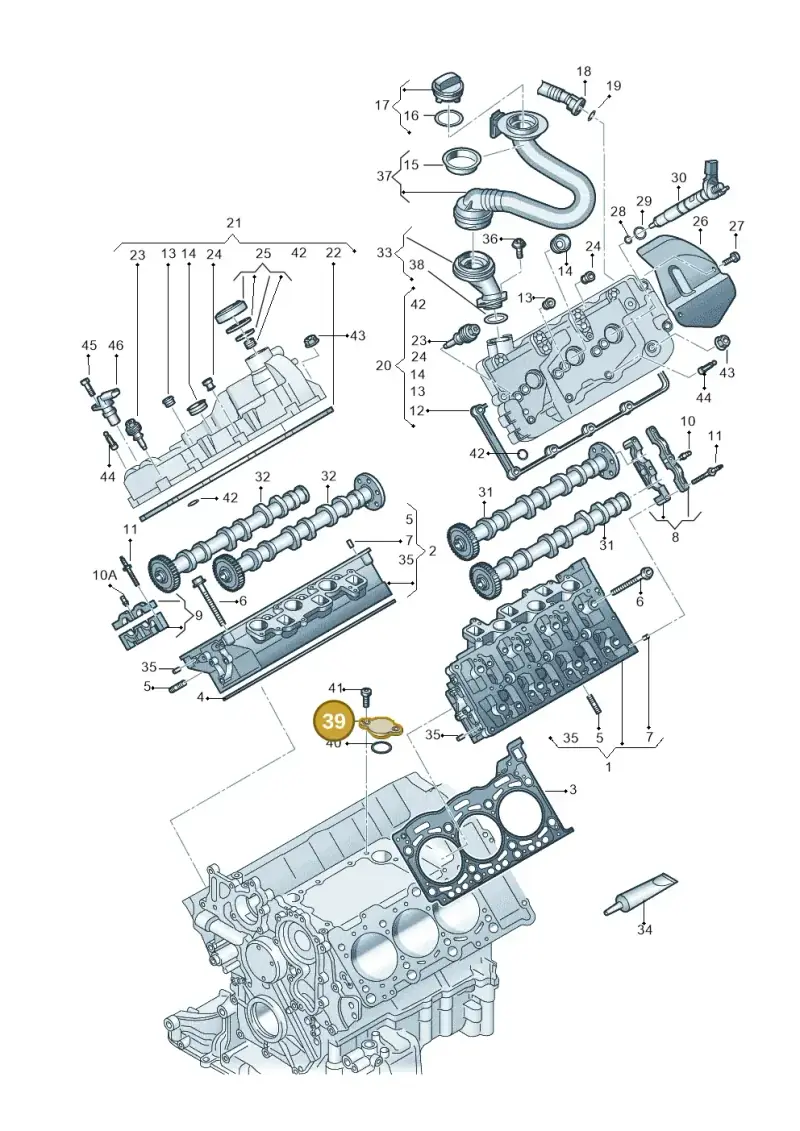 059103707D — Audi A7 Sportback (2014-2018) diagram 859103550, position 39
