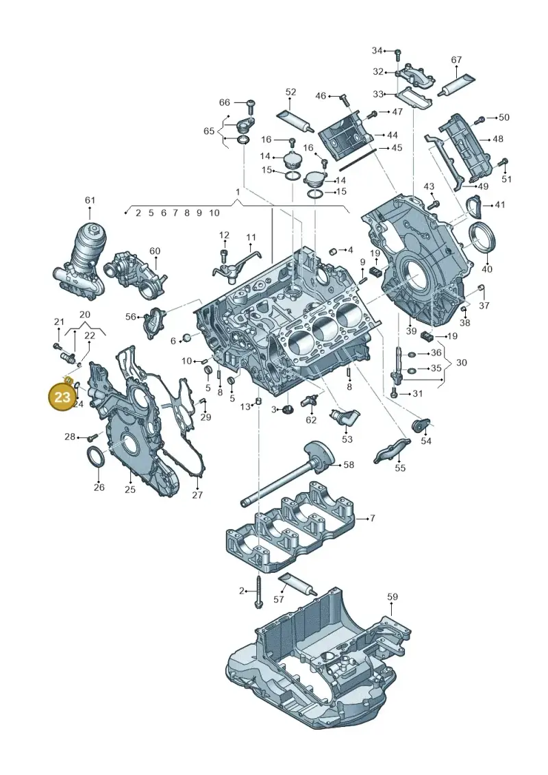 059103826B — Audi Q8 Quattro 3,0 (2018-) diagram 429103500, position 23