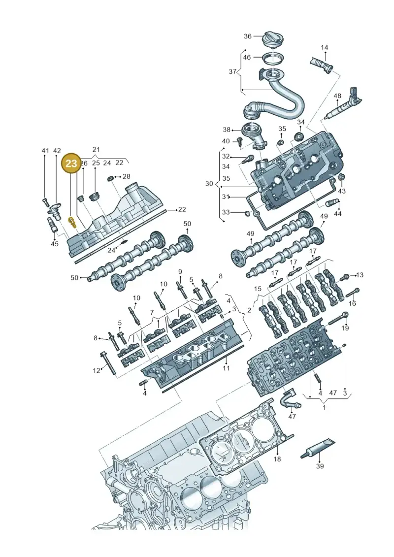 059103831 — Audi Q8 Quattro 3,0 (2018-) diagram 429103580, position 23