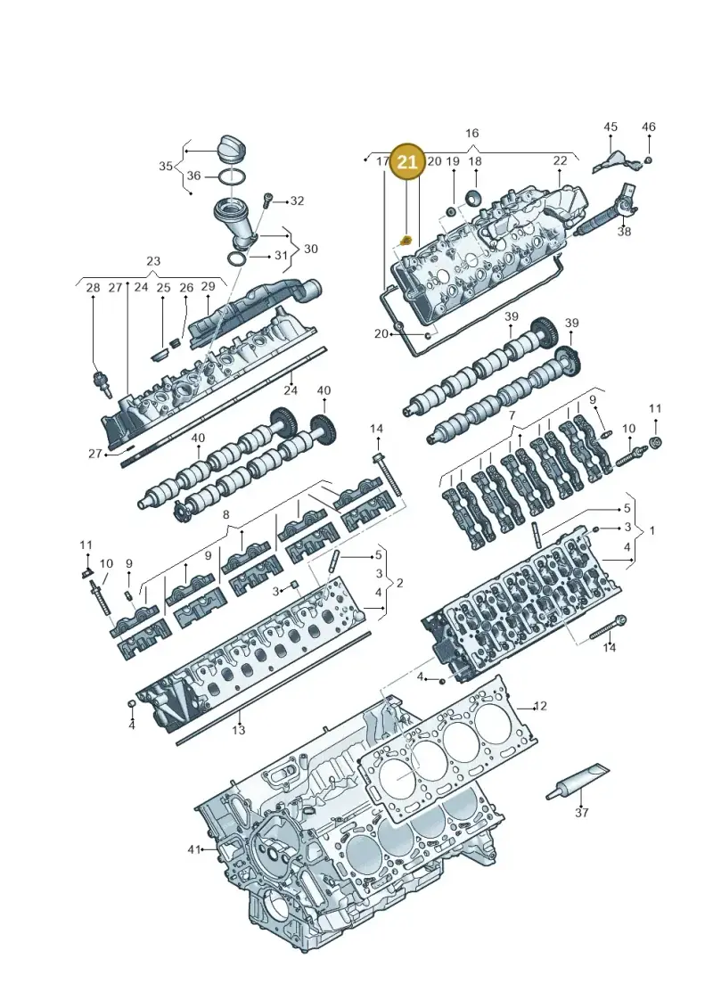 059103831 — Audi A8L (2017-2022) diagram 838103650, position 21