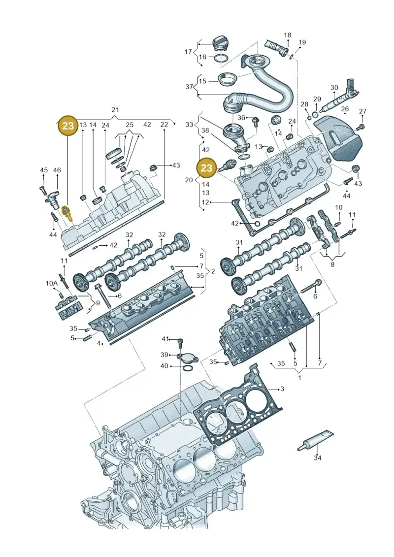 059103831 — Audi A5 Sportback (2016-2020) diagram 859103550, position 23