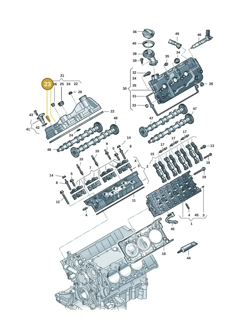 059103831 — Audi A6 2.0 (2018-) diagram 897103059, position 23