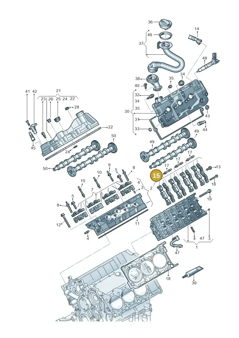 059103959P — Audi Q8 Quattro 3,0 (2018-) diagram 429103580, position 15