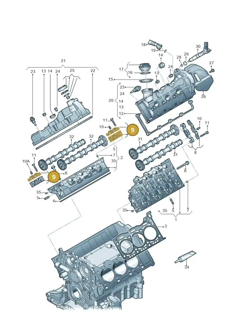059103960B — Audi A7 Sportback (2014-2018) diagram 675103550, position 9